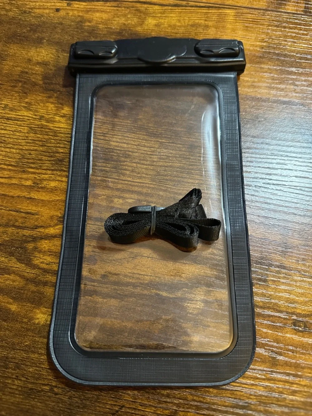 Universal Black Waterproof Phone Pouch with Lanyard